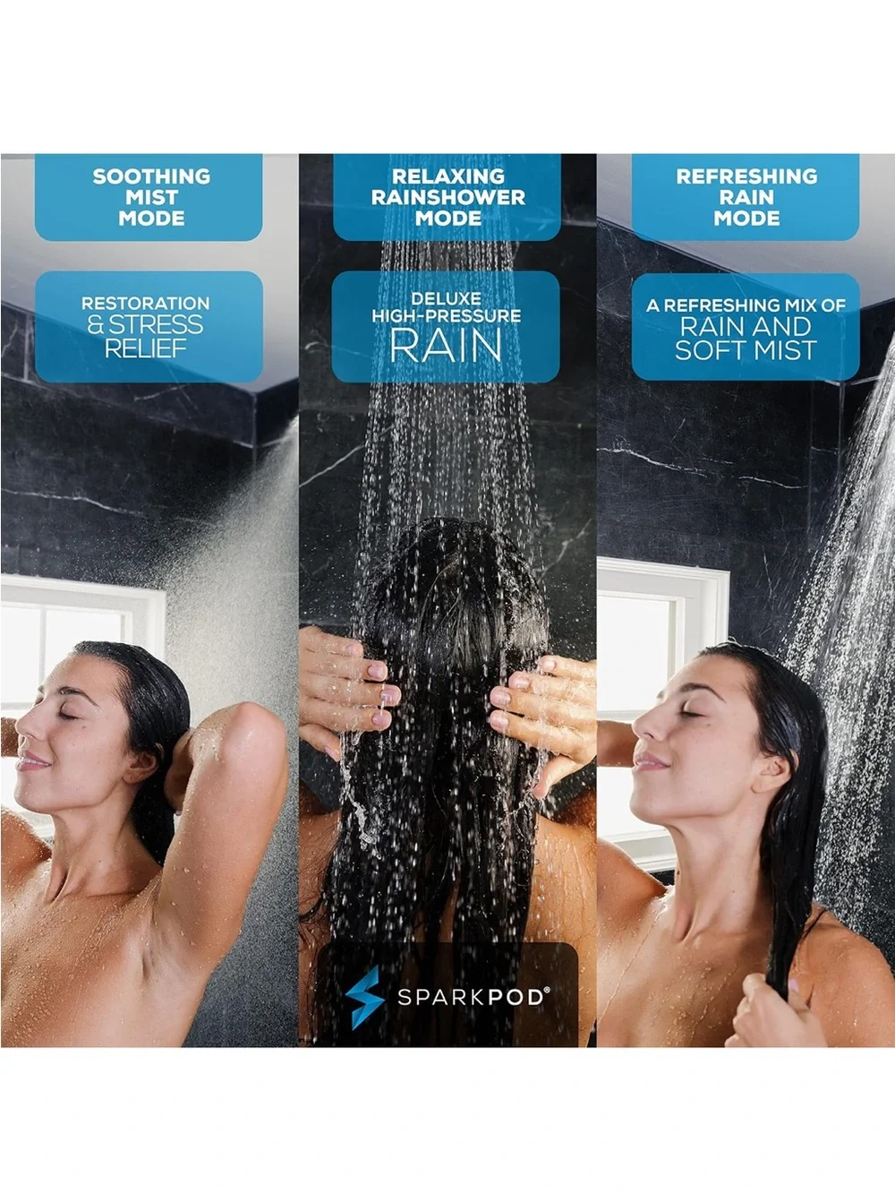 SparkPod 7 Spray Settings Shower Head